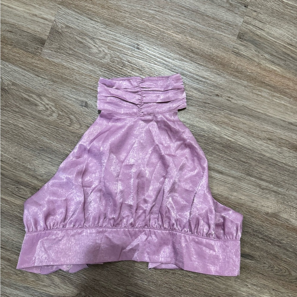 Pink halter top nasty gal